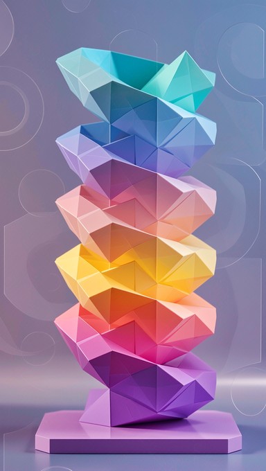 Free Colorful Polygon Cosmos Image - Geometric, 3d, Polygon | Download ...