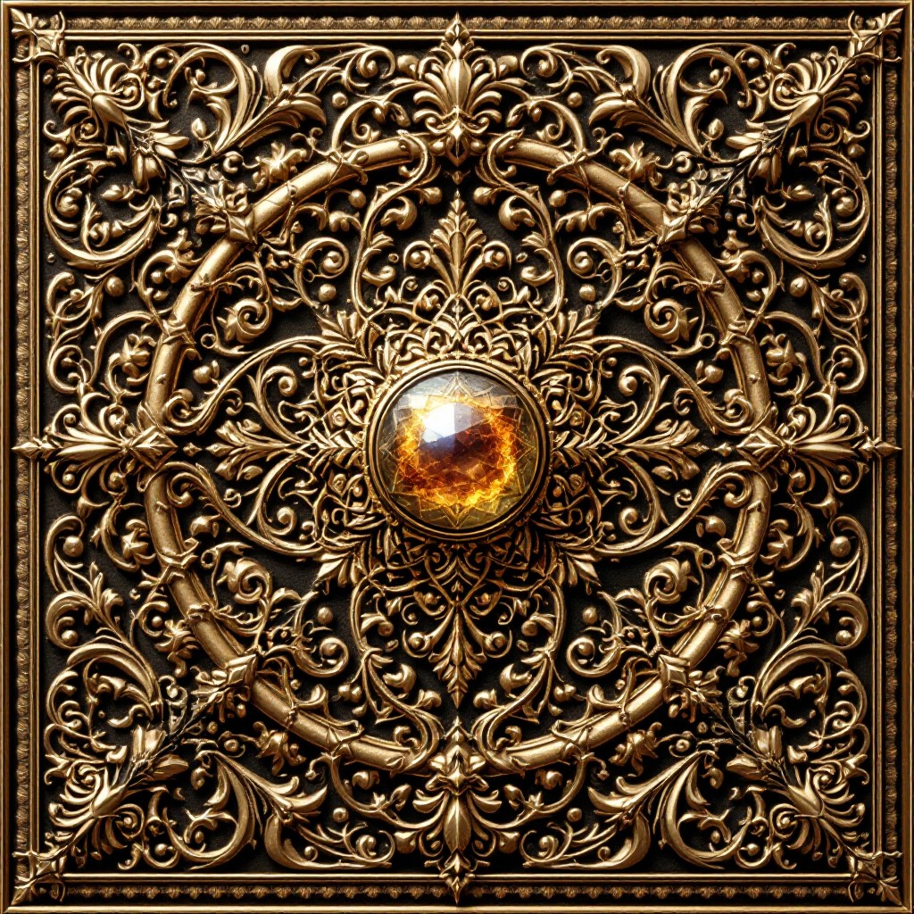 Old Scared Pattern Free Golden Sacred Pattern Image - Filigree, Baroque, Geometric ...