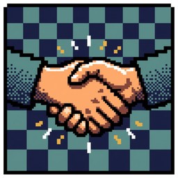 Free Pixel Partnership Agreement Image - Handshake, Pixel, Retro ...