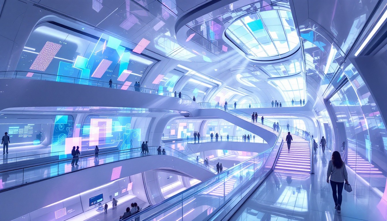 Free Luminous Transit Center Image - Futuristic, Transit, Hub ...