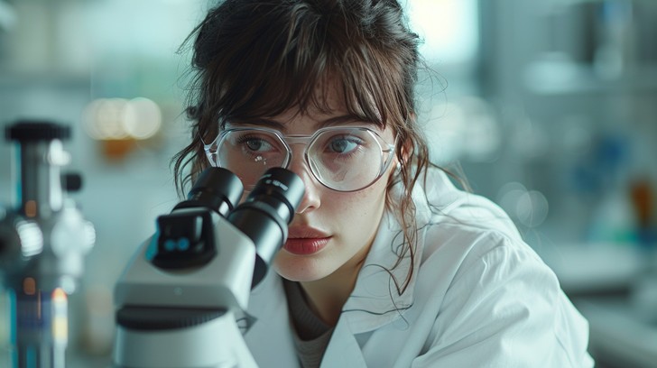 Scientist Routine Free Focused Scientific Research Image - Scientist, Microscope ...
