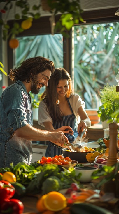 Free Cooking Together Joyfully Image - Cooking, Couple, Kitchen ...