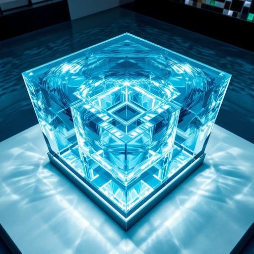 Free Luminous Aquatic Cube Image - Cube, Blue, Glowing | Download at ...