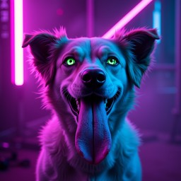Perro Neon Free Cyberpunk Lightsaber Dog Image - Cyberpunk, Neon, Dog | Download ...