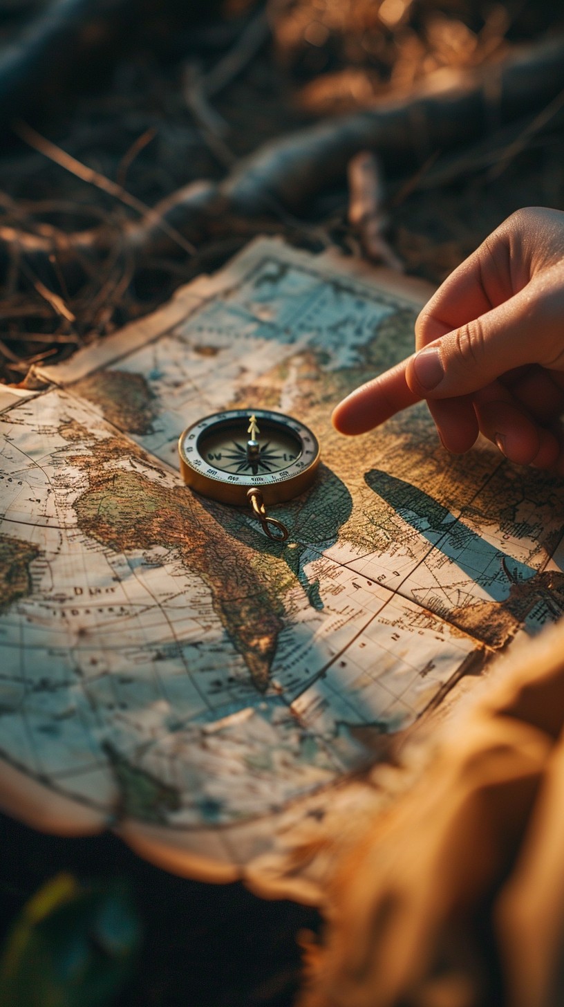 Free Map Navigation Essentials Image - Map, Compass, Adventure ...