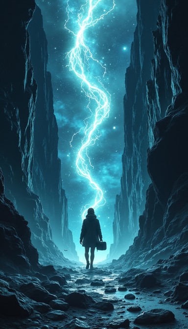 Space Chasm Free Cosmic Lightning Chasm Image - Silhouette, Lightning, Canyon ...