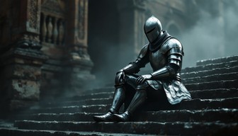Free Knight's Misty Contemplation Image - Knight, Medieval, Armor ...