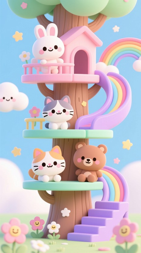 Download Smiling Kawaii Treehouse Image - Kawaii, Treehouse ...