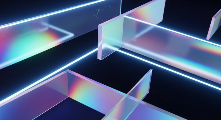 Geometric Capture Light Free Prismatic Light Architecture Image - Holographic, Geometric ...