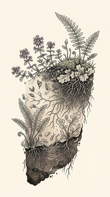 Free Underground Plant Networks Image - Botanical, Illustration, Roots ...