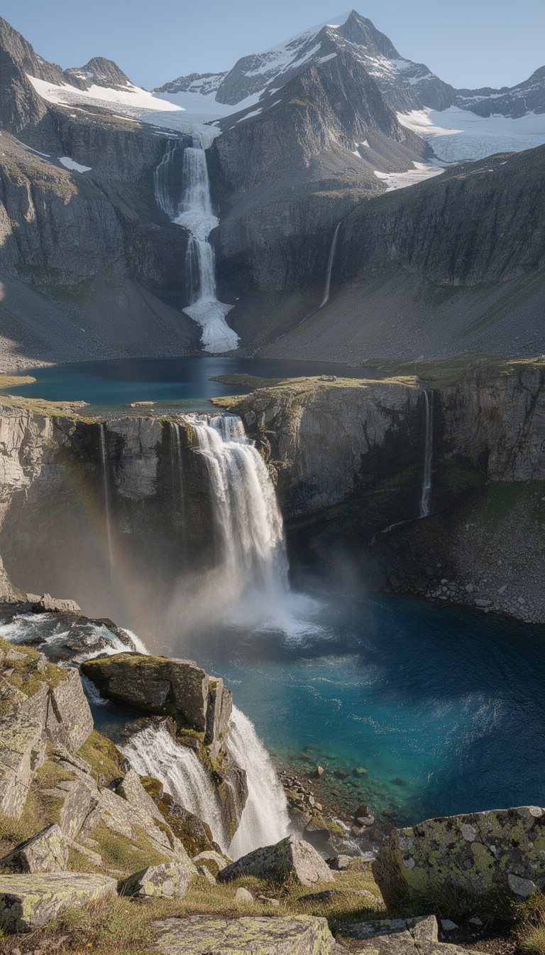 Free Mountain Waterfalls Cascade Image - Waterfalls, Mountains ...
