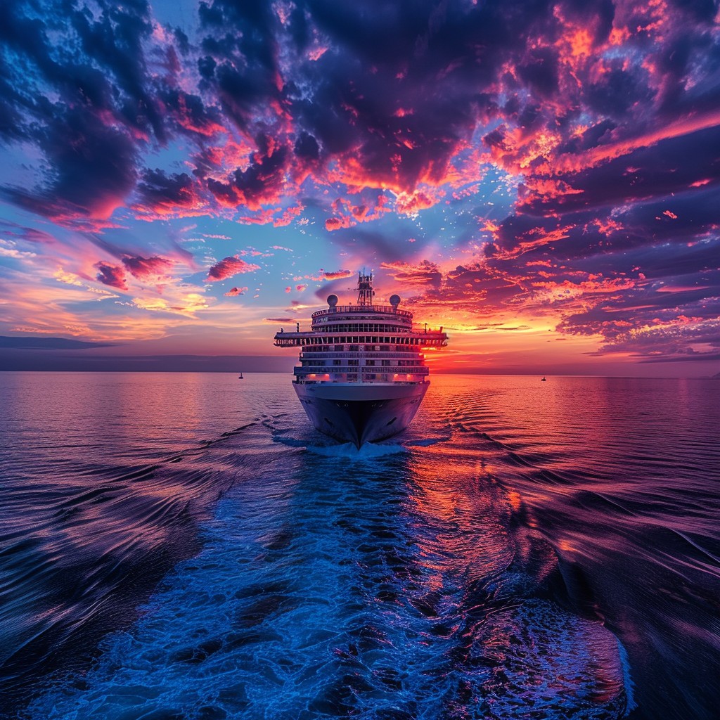 Download Sunset Cruise Vibes Image - Sunset, Cruise, Ship | StockCake