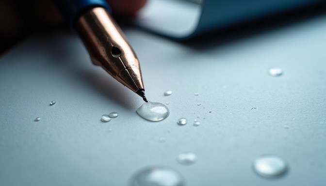 Free Pen meets droplets Image - Pen, Nib, Fountain | Download at StockCake