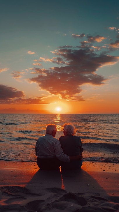 Free Sunset Beach Romance Image - Sunset, Beach, Couple | Download at ...