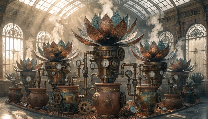 Free Steampunk Botanical Garden Image - Steampunk, Mechanical ...