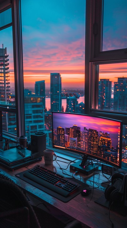 Computer Work Landscape Free Urban Workstation View Image - Urban, Workstation, Cityscape ...