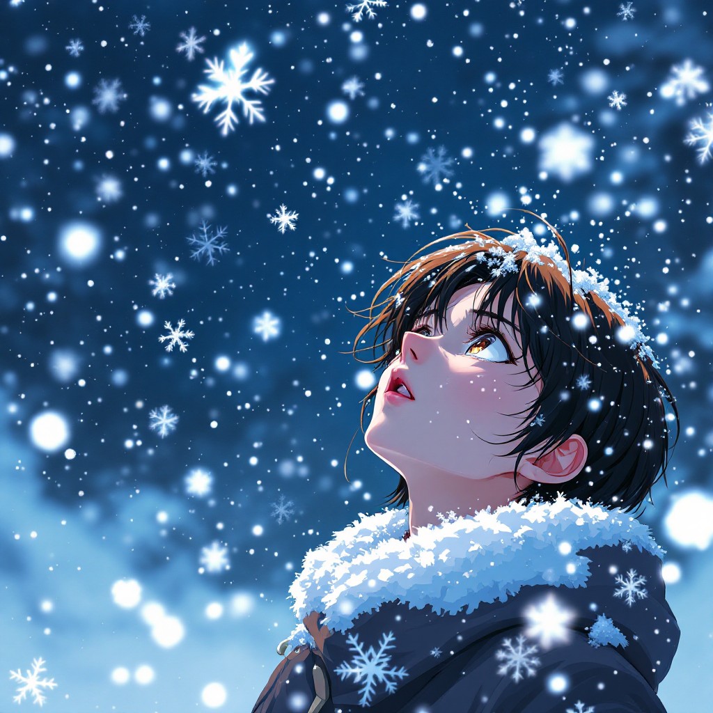 Wonder Snowfall Free Snowfall Wonder Gaze Image - Anime, Snowfall, Winter | Download at ...