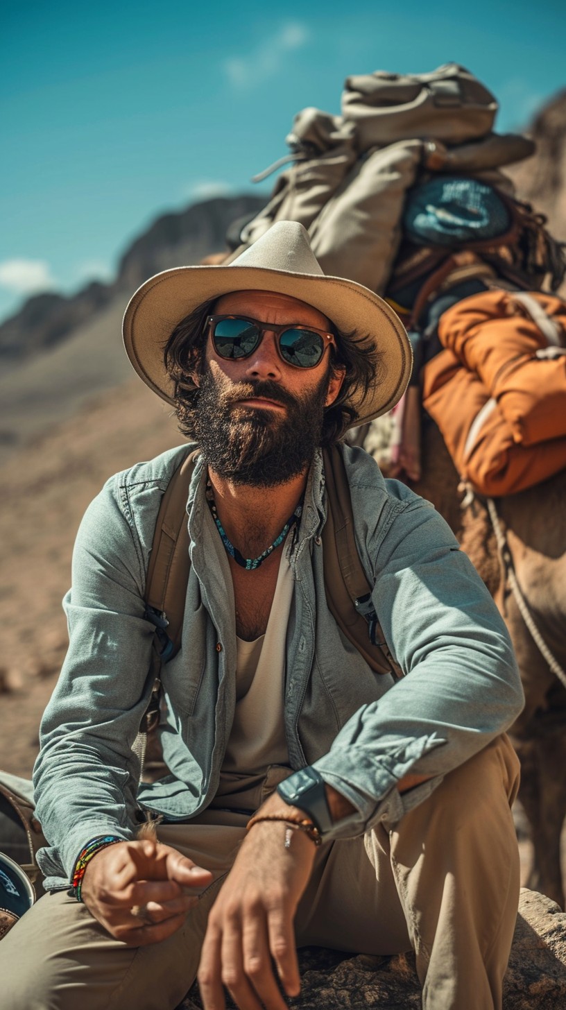 Free Rugged Outdoor Adventurer Image - Traveler, Adventure, Beard ...