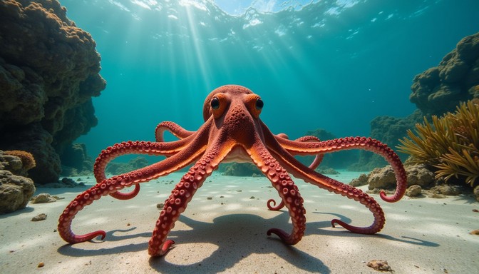 Octopus Relax Free Vibrant Octopus Resting Image - Octopus, Underwater, Marine ...