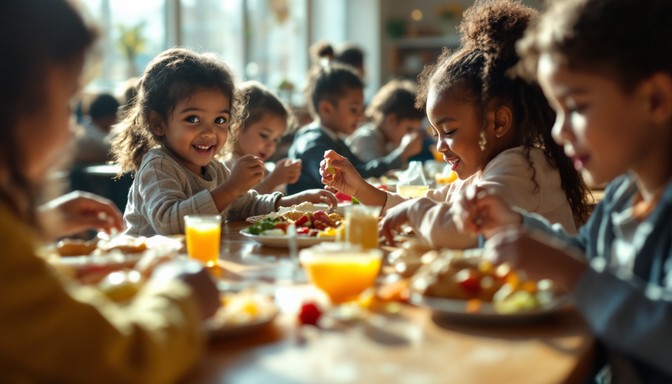 Free Lunchtime school gathering Image - Lunchtime, Cafeteria, Children ...