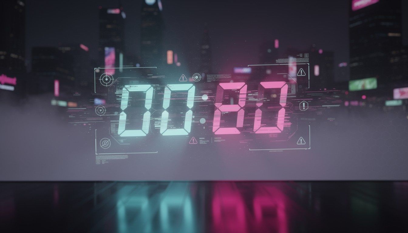 Free Neon Countdown Timer Image - Cyberpunk, Neon, Holographic ...