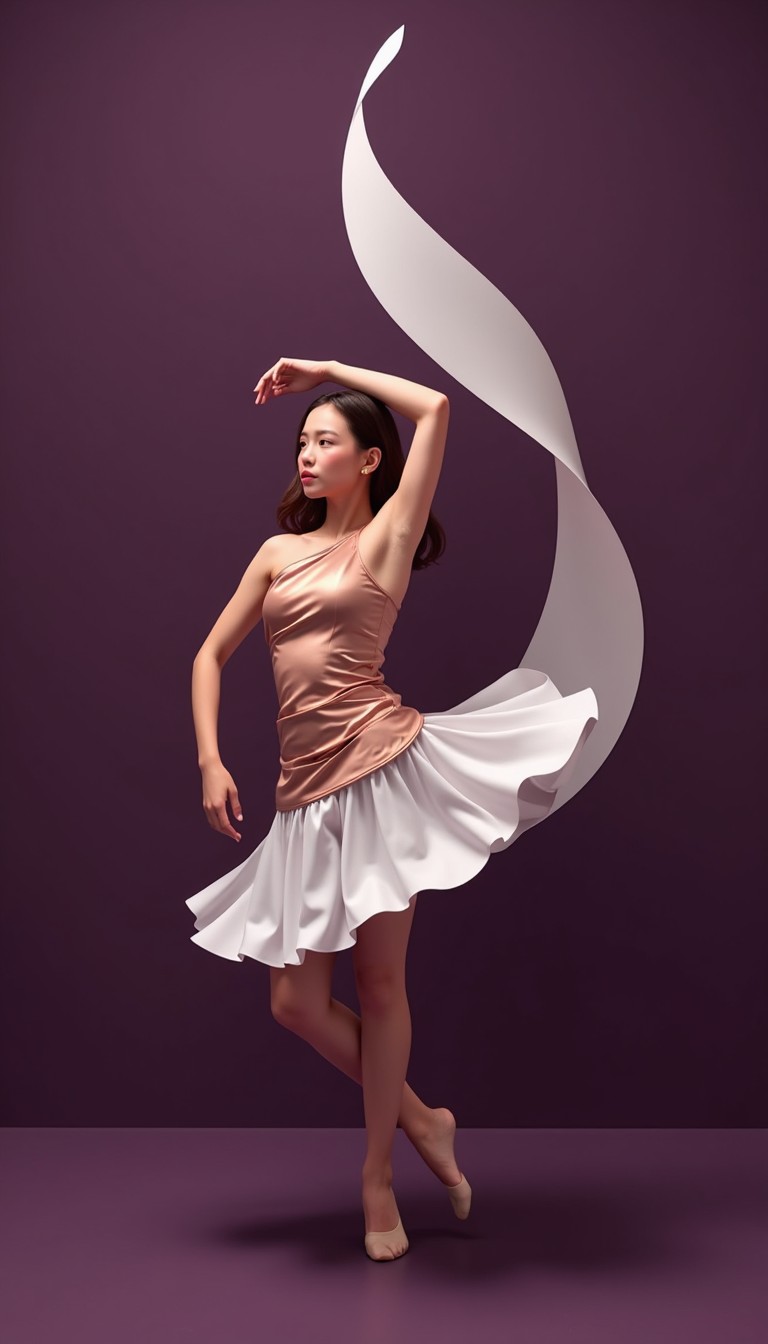 White Ballet Ribbons Free Elegant ribbon dancer Image - Dance, Ballet, Ribbon | Download at ...