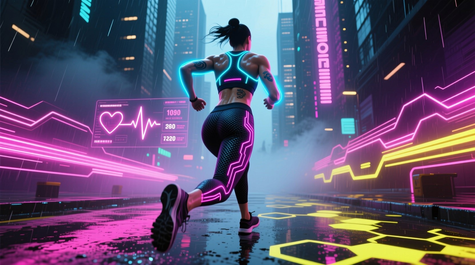 Free Neon Runner Energy Image - Cyberpunk, Runner, Woman | Download at ...