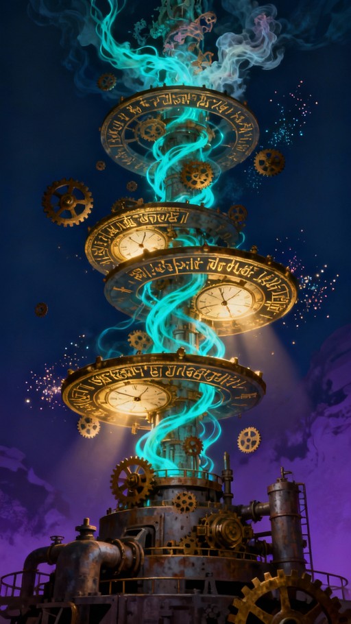 Clockwork Runes Free Mystical Clockwork Tower Image - Clockwork, Steampunk, Ethereal ...
