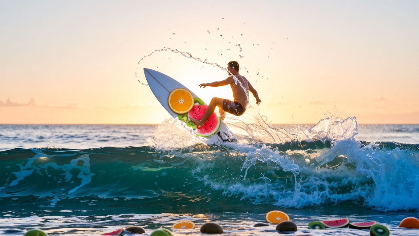 Wave Free Ridesrs Free Sunset Wave Rider Image - Surfing, Sunset, Wave | Download at ...