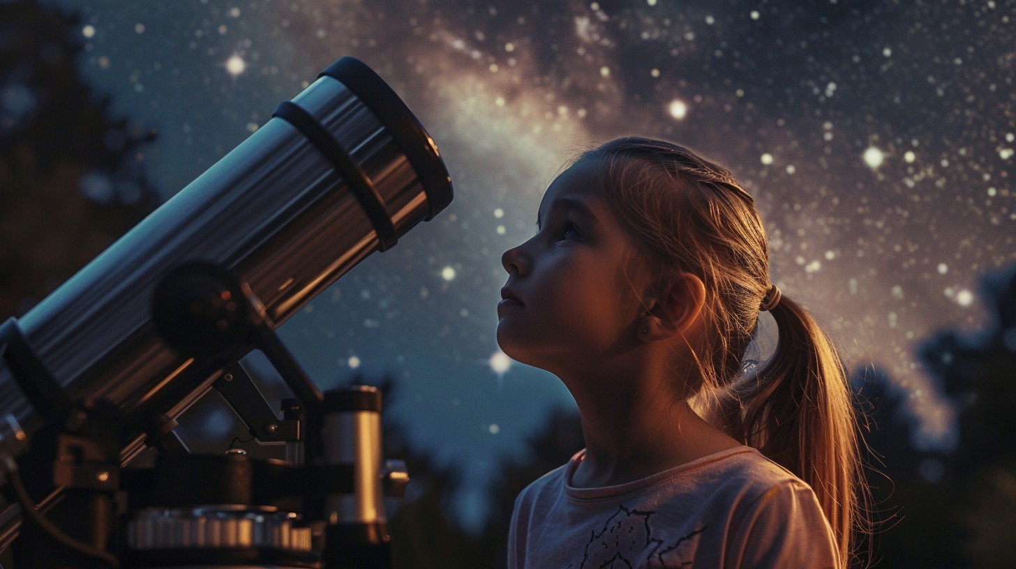 Free Stargazing Young Explorer Image - Stargazing, Telescope, Girl ...
