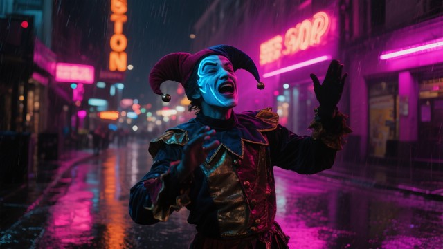 Jester Performance Free Neon Jester Performance Image - Jester, Neon, Performer | Download ...