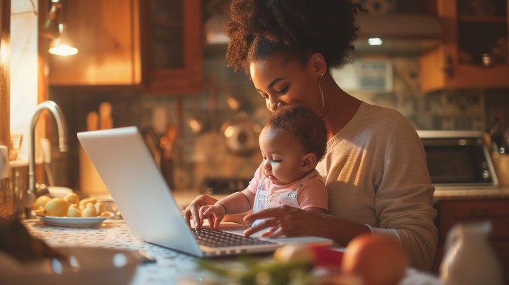 Free Mother Multitasking Work Image - Mother, Infant, Laptop | Download ...