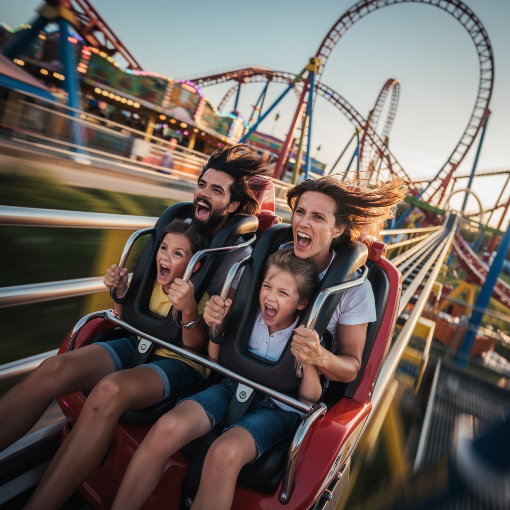 Free Family Thrill Ride Image - Family, Roller-coaster, Thrill ...