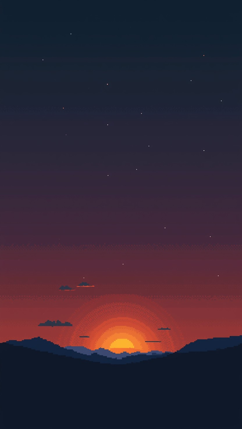 Free Pixel Dawn Rising Image - Sunrise, Pixel, Dawn | Download at StockCake