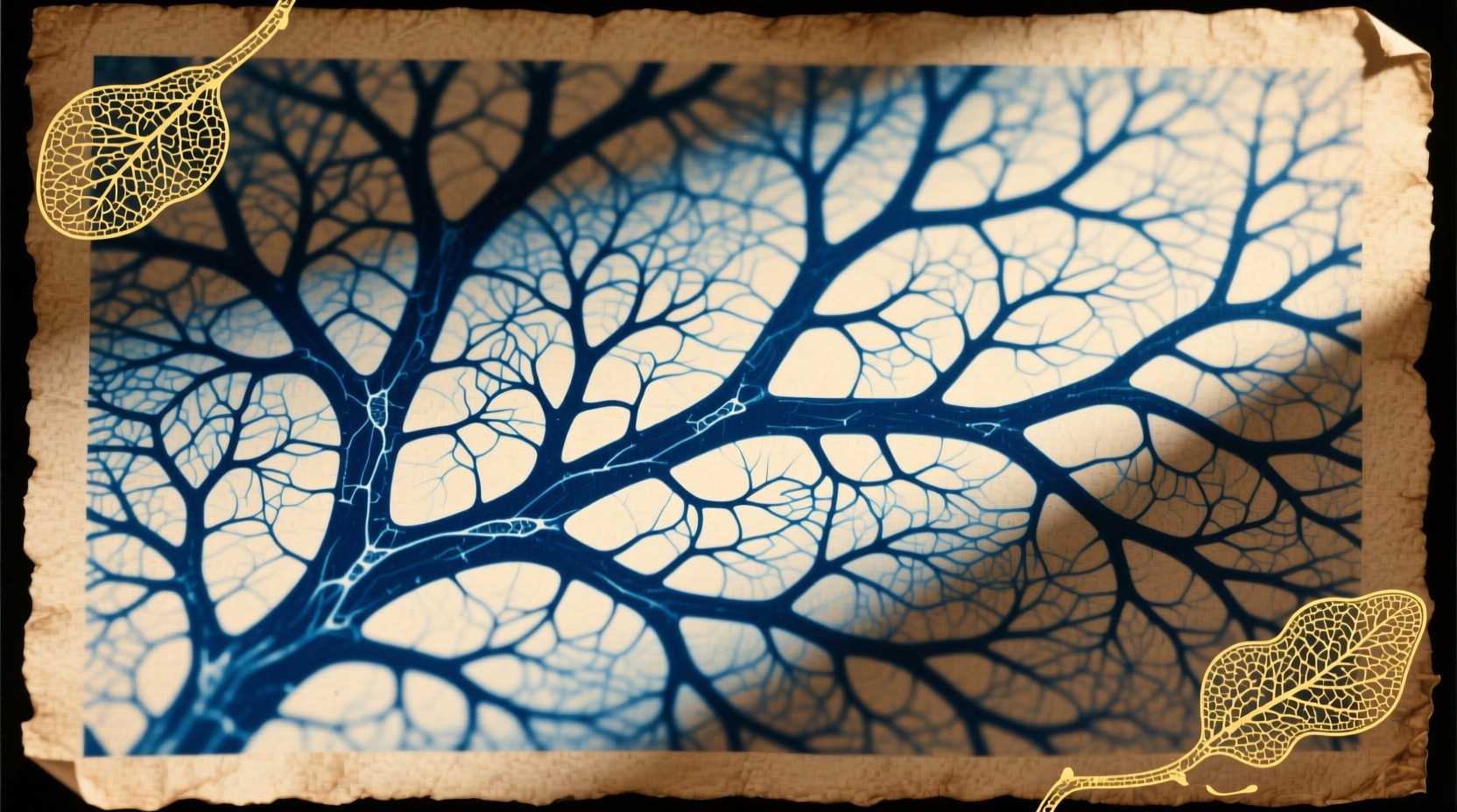 Magic Veins Pattern Free Vintage Vein Blueprint Image - Veins, Cyanotype, Vintage ...