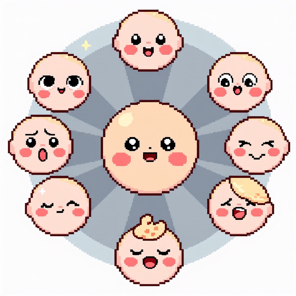 Free Pixel Emotion Wheel Image - Pixel, Kawaii, Emotions | Download at ...