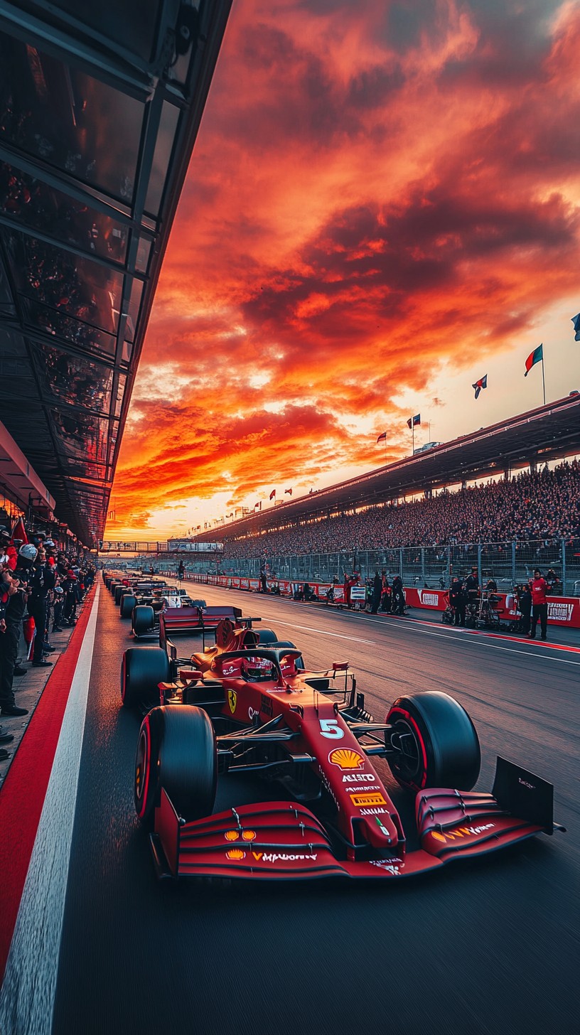 Sunset Image Racing Free Racing at Sunset Image - Racing, Sunset, Car | Download at StockCake
