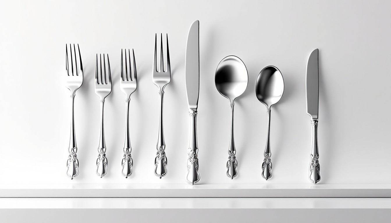 Free Elegant Floating Silverware Image - Silverware, Utensils, Cutlery ...