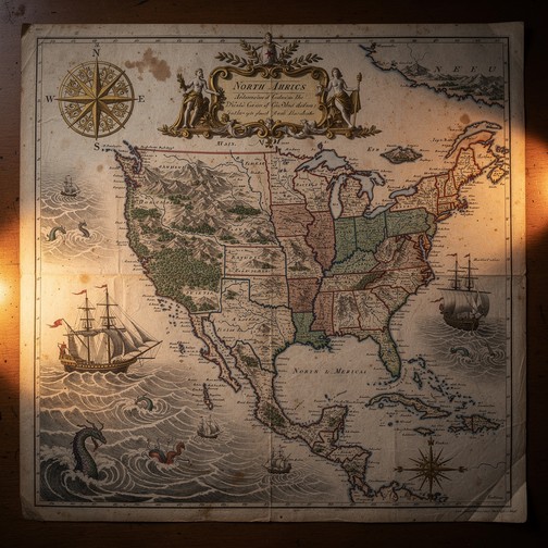 Free Colonial Map Artistry Image - Antique, Cartography, Colonial ...