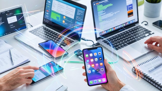 Free Connected Digital Ecosystem Image - Technology, Devices ...