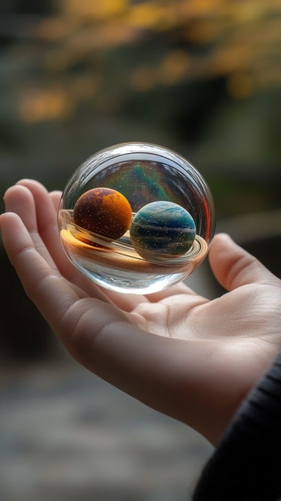 Free Hand holding orbs Image - Hand, Orbs, Glass | Download at StockCake