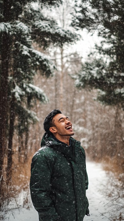 Free Joyful snowy day Image - Winter, Joy, Man | Download at StockCake