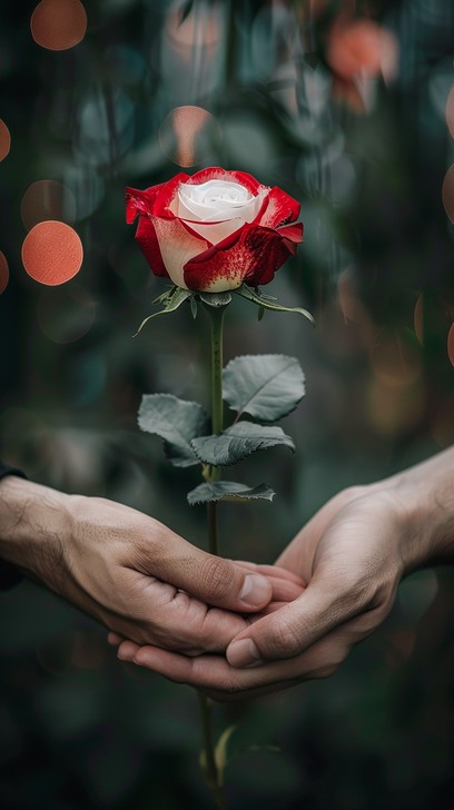 Free Elegant Rose Hands Image - Rose, Hands, Petals | Download at StockCake