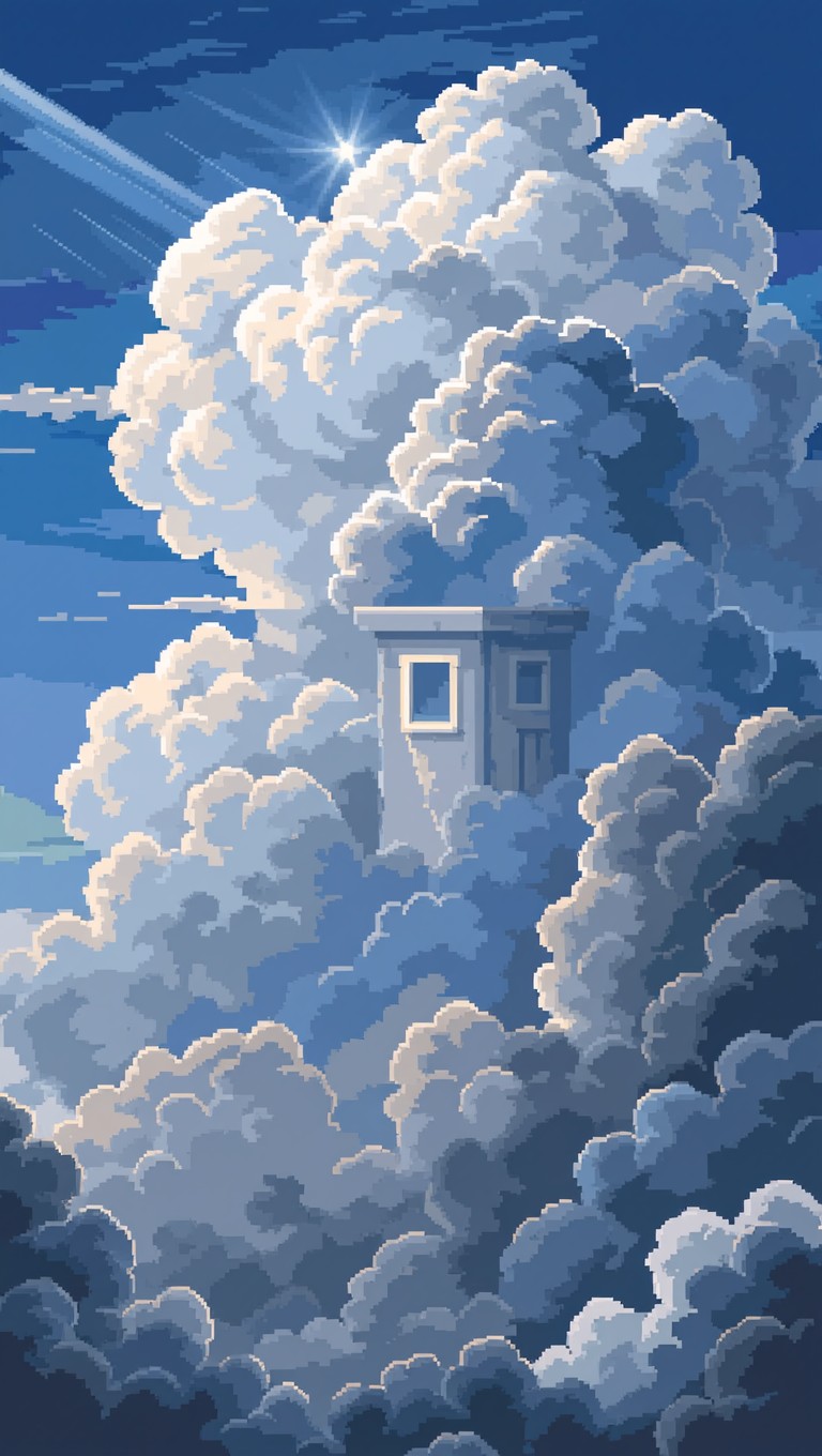 Free Majestic Pixel Castle Image - Pixel, Clouds, Fortress | Download ...