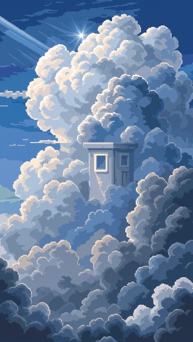 Free Majestic Pixel Castle Image - Pixel, Clouds, Fortress | Download ...