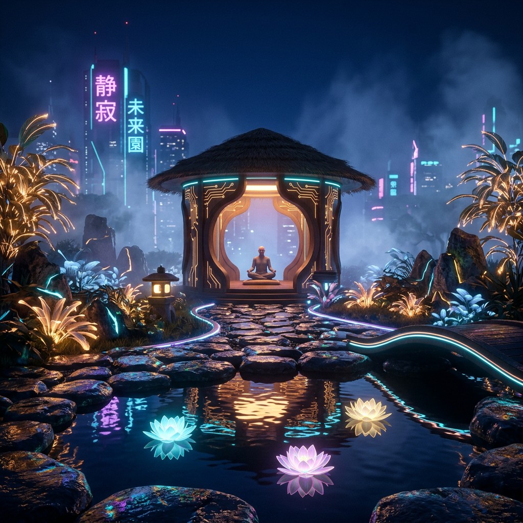 Free Cyberpunk Zen Garden Image - Cyberpunk, Neon, Zen | Download at ...