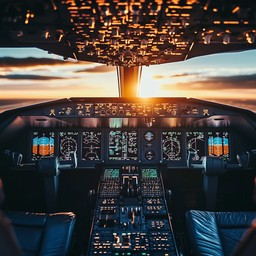 Free Sunset Cockpit View Image - Airplane, Sunset, Aviation | Download ...