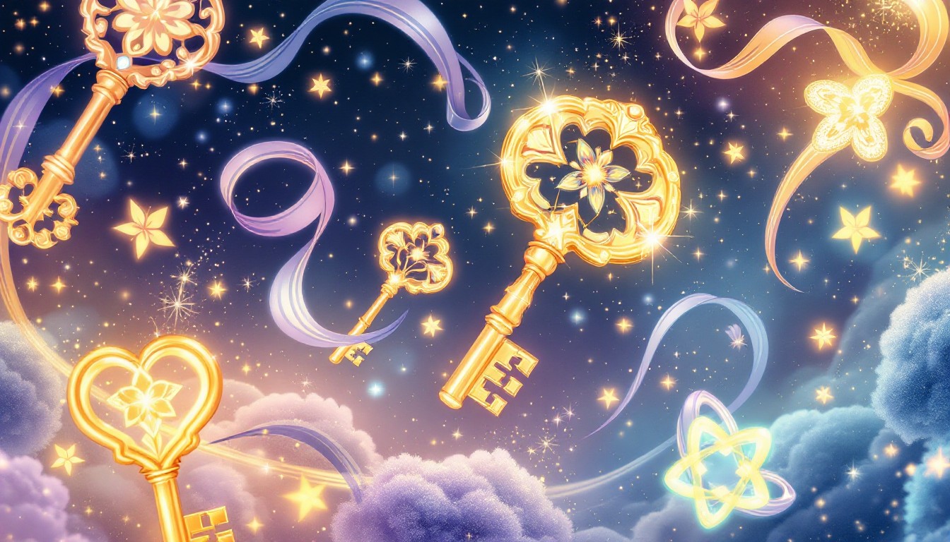 Free Magical Flying Keys Image - Magical, Keys, Fantasy | Download at ...