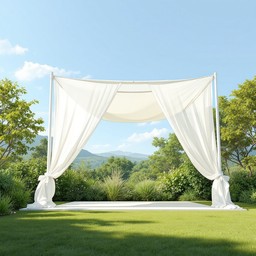White Translucent Canopy Free Billowing White Canopy Image - Minimalist, Geometric, Canopy ...