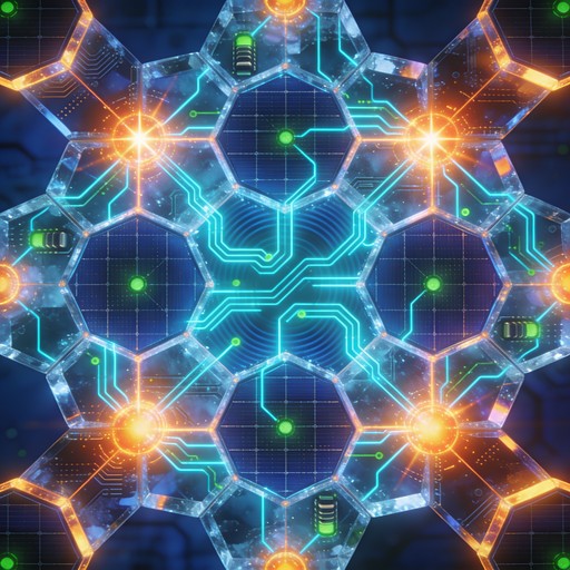 Free Energy Grid Glowing Image - Hexagonal, Geometric, Pattern ...
